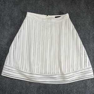 J. Crew White Lace Midi Skirt